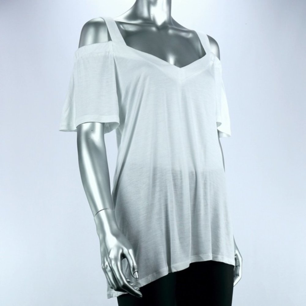 INC Sheer Cold Shoulder Top